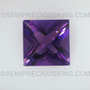 Natural Amethyst African Square Princess Cut 6X6mm Indigo Purple Color VVS Clarity Loose Gemstone