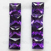 Natural Amethyst African 6X6 mm Square Princess Cut Excellent Quality Indigo Purple Color Loose Gems