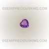 Natural Amethyst African Heart Facet Cut 4X4mm Indigo Purple Color VS Clarity Loose Gemstone