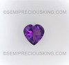 Natural Amethyst African Heart Facet Cut 7X7mm Grape Purple Color VVS Clarity Loose Gemstone