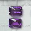 18X13 mm Octagon Facet Gems Grape Purple Color