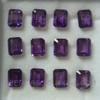Step Cut Excellent Quality Natural Amethyst African 9X7 mm Octagon Indigo Purple Color Loose Gems