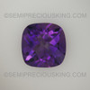 Exceptional Quality Natural Amethyst African 8X8 mm Cushion Loupe Clean Facet Gems Indigo Purple Color