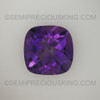Natural Amethyst African Cushion Checkerboard Cut 8X8mm Indigo Purple Color FL Clarity Loose Gemstone