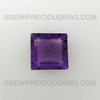 Natural Amethyst African Square Step Cut 6X6mm Grape Purple Color VS Clarity Loose Gemstone