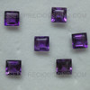 Natural Amethyst African 6X6 mm Square Step Cut Grape Purple Color Loose Gems