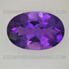 Natural Amethyst African Oval Facet Cut 12X8mm Grape Purple Color FL Clarity Loose Gemstone