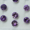 Natural Amethyst African Round Facet Cut 7X7mm Heather Purple Color SI1 Clarity Loose Gemstone