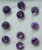 7X7 mm Round Flower Cut Genuine Amethyst African Good Quality Heather Purple Color Loose Gems