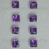 Genuine Amethyst African 5X5 mm Square Princess  Cut Very Good Quality Grape Purple Color Loose Gems