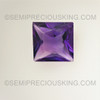Cut Excellent Quality Grape Purple Color Amethyst African 7X7 mm Square Princess Gems
