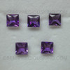 Genuine Amethyst African 7X7 mm Square Princess  Cut Excellent Quality Grape Purple Color Loose Gems