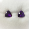 Natural Amethyst African Trillion Checkerboard Cut 11X11mm Indigo Purple Color VVS Clarity Loose Gemstone