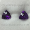 11X11 mm Trillion Natural Amethyst African Checkerboard Cut Excellent Quality Indigo Purple Color Loose Gems