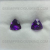 Checkerboard Cut  Amethyst African 11X11 mm Trillion Excellent Quality Indigo Purple Color Loose Gems