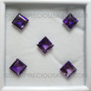 Natural Amethyst African 8X8 mm Square Step