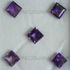 Natural Amethyst  Heather Purple Color Loose Gems African 8X8 mm Square Step Cut