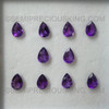 Natural Amethyst African Pear Facet Cut 7X5mm Indigo Purple Color SI1 Clarity Loose Gemstone
