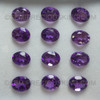 Natural Amethyst African 9X7 mm Oval Flower Cut Very Good Quality Grape Purple Color Loose Gems