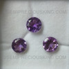 11x11 mm Round Loupe Clean Natural Amethyst Brazil Faceted Gems