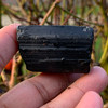 Natural Black Blue Tourmaline Rough 303.58 Carats 1 Piece Uncut 4A Quality Uncut Protection Powerful Gemstone