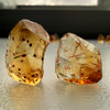 Natural Citrine Rough Uncut Gemstone 35.45 Carats 2 Pcs Golden Yellow Color VVS Clarity Jewelry Making & Faceting