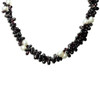 Fine Quality Natural Garnet & Fresh Water Pearl Multi-Gemstone Handmade Necklace