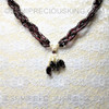 Garnet & Fresh Natural  Water Pearl Beads Fine Quality Multi-Gemstone Handmade Necklace