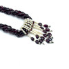 Natural Handmade Tassels Necklace  Plain Garnet Pearls Gemstone Beads Jewelry