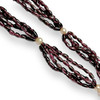 Natural Handmade Necklace 16"-18" Pearls with Garnet Gemstone Beads Jewel