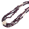 Natural Handmade Necklace 16"-18" Garnet Pearls Layered Gemstone Beads Jewelry