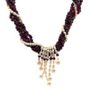 Natural Handmade Necklace  Pearls Garnet Gemstone Beads Jewellery