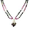 Tourmaline Natural with Pearl Multi Color Gemstone Necklace
