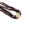 Natural Handmade Necklace Layered Pear Garnet Pearls Gemstone Beads Jewellery