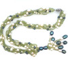 Natural Handmade Necklace 16"-18" Peridot, Pearls Gemstone Beads Jewellery