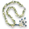 Natural Handmade Necklace 16"-18" Peridot, Pearls Gemstone Beads Jewellery