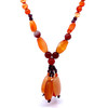 Natural Handmade Necklace 16"-18" Carnelian with Garnet Gemstone Beads Jewelry