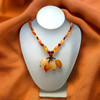 Natural Handmade Necklace 16"-18" Carnelian with Garnet Gemstone Beads Jewelry