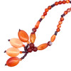 Natural Handmade Necklace 16"-18" Carnelian with Garnet Gemstone Beads Jewelry