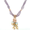 Amethyst Natural Citrine Swiss Blue Topaz Pearl Gemstone Handmade Necklace
