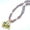 Natural Handmade Necklace 16"-18" Amethyst, Blue Topaz, Citrine, Peridot, Pearls Gemstone Beads Jewelry