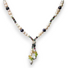 Natural Handmade Necklace 16"-18" Pearls, Tourmaline, Peridot, Citrine Gemstone Beads Jewelry