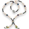 Natural Handmade Necklace 16"-18" Pearls, Tourmaline, Peridot, Citrine Gemstone Beads Jewelry
