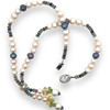 Natural Handmade Necklace 16"-18" Pearls, Tourmaline, Peridot, Citrine Gemstone Beads Jewelry