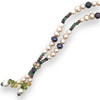 Natural Handmade Necklace 16"-18" Pearls, Tourmaline, Peridot, Citrine Gemstone Beads Jewellery