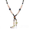 Natural Multi Tourmaline Pearl Peridot Citrine Beads Necklace For Growth, Calm & Positive Protection