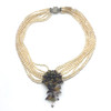Natural Handmade Necklace 16"-18" Pearls, Peridot, Citrine, Amethyst, Garnet Gemstone Beads Jewellery