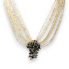 Peridot Natural, Pearl, Citrine, Amethyst, Garnet Gemstone Necklace