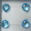 Heart Bufftop Loupe Clean Natural Swiss Blue Topaz Exceptional Quality 13x13.5 mm