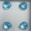 Natural Topaz Heart Bufftop 13x13.5mm Light Swiss Blue Color FL Clarity Loose Gemstone